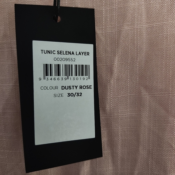 Arna York collection women's tunic Selena layer dusty rose size 30/32 sleeveless - Picture 5 of 6